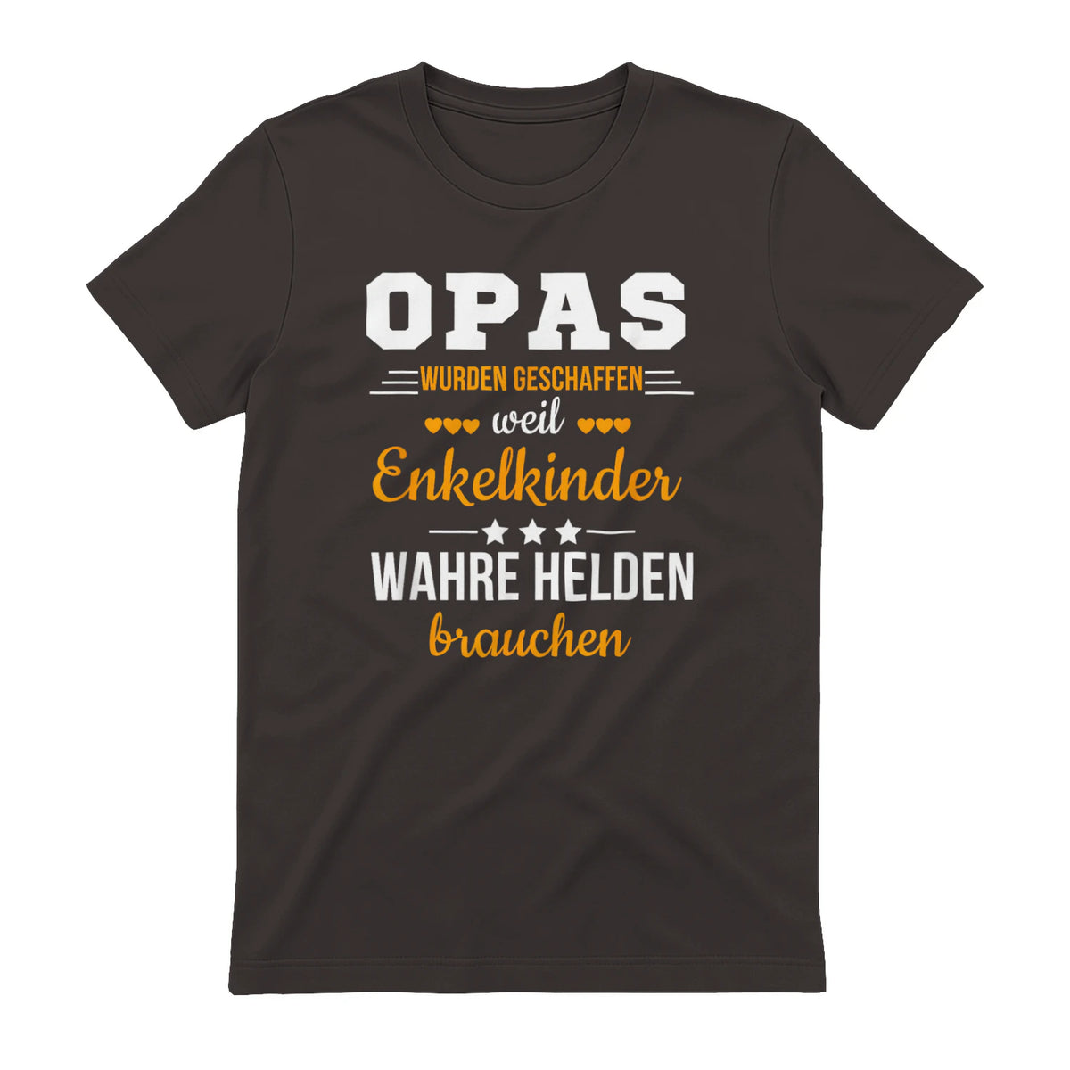 Opas Weil Enkelkinder Wahre Helden Brauchen Großvater Spruch in Dark Chocolate - back view