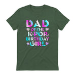 K-Pop Girl Dad T-Shirt in Military Green - back view