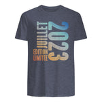 I Have Two Titles Dad And Grandad Funny Father's Day Gift Copy in Heather Navy - back view