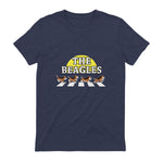 Drôle Les Beagles Beagle Dog Sitter Doggy Puppy Crosswalk in Heather Navy - back view