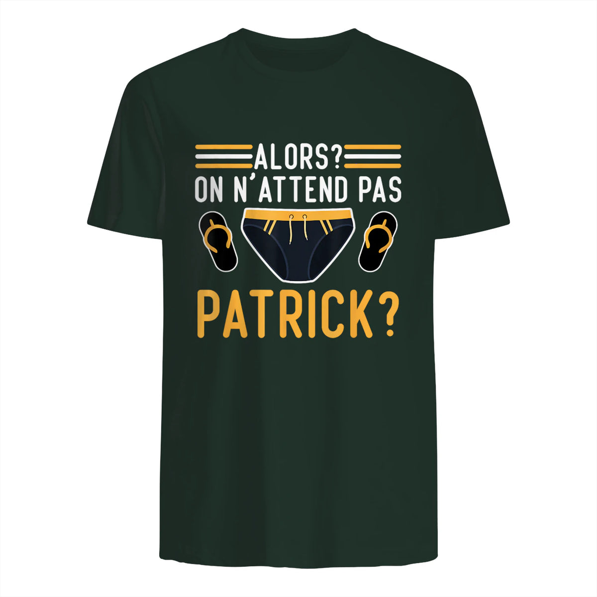 Alors on n'attend Pas Patrick in Forest Green - back view