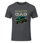 Monster Truck Dad T-Shirt in Charcoal - front view