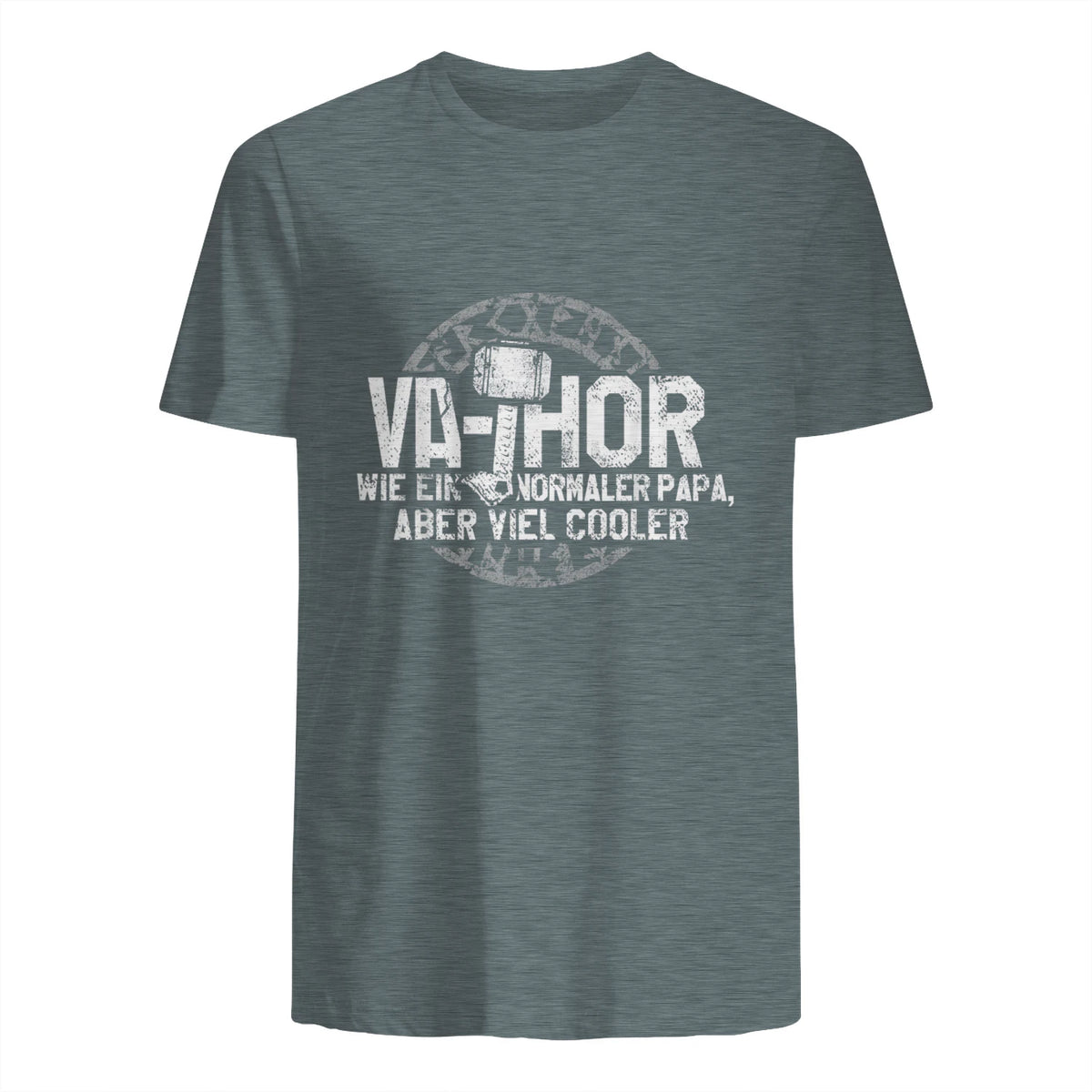 Vathor Vater Thor Cool Hammer Papa Fathor in Dark Heather - back view