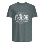 Vathor Vater Thor Cool Hammer Papa Fathor in Dark Heather - back view