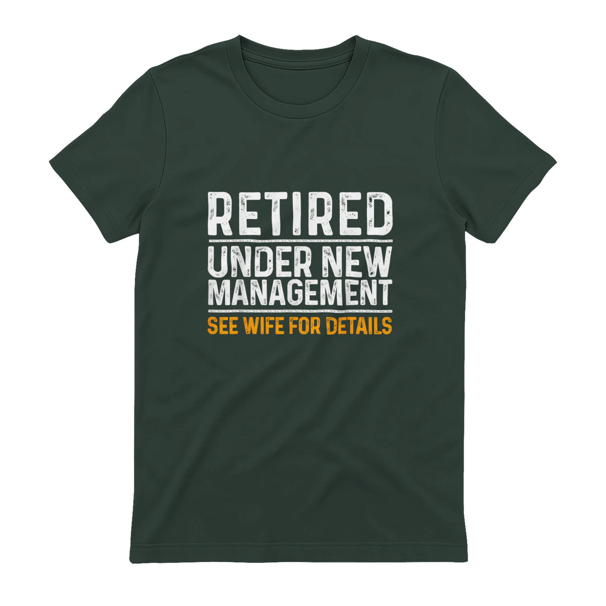 Funny Retirement Party Men's T-Shirt - Dad Humor, Classic Fit, Short Sleeve - Black in Forest Green - back view