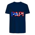 Puerto Rico Flag Father's Day Patriotic Puerto Rican Pride in Navy - back view
