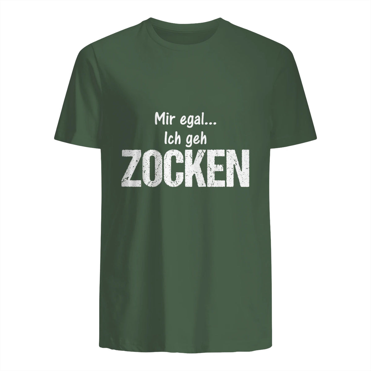 Lustige Weihnachts Geschenke Adventskalender Ideen Mir egal ich geh zocken Unisex Schwarz S Klassische Passform in Military Green - back view