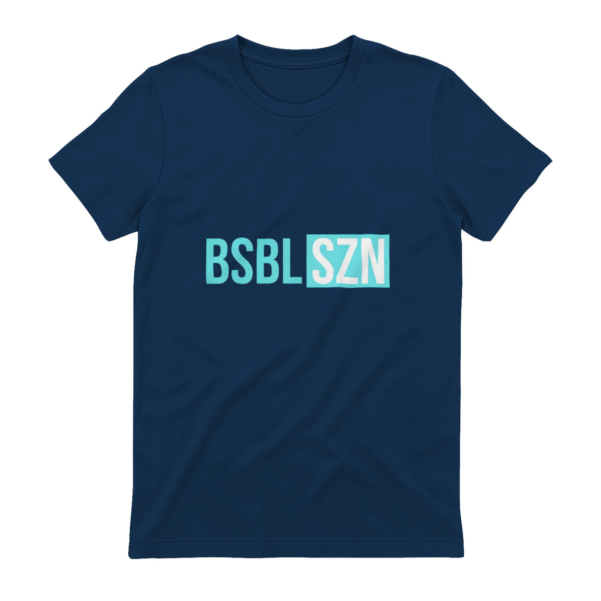 BSBL SZN Baseball Season Game Day Boys Girls Youth T-Shirt in Navy - back view