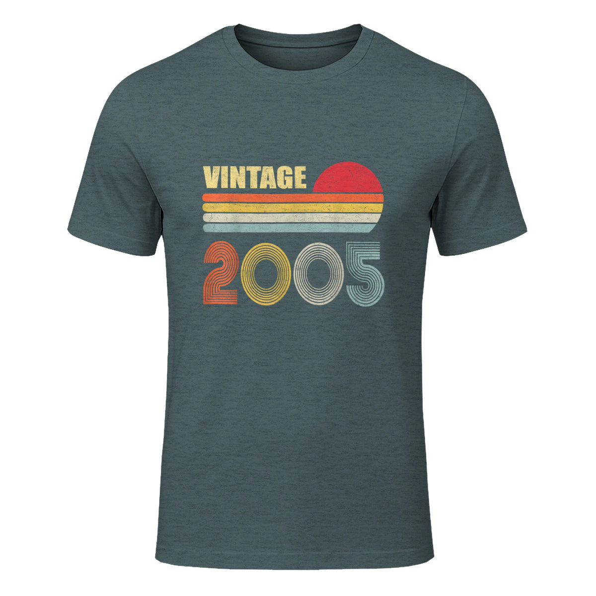 Vintage Nineteenth Birthday T-Shirt in Dark Heather - front view