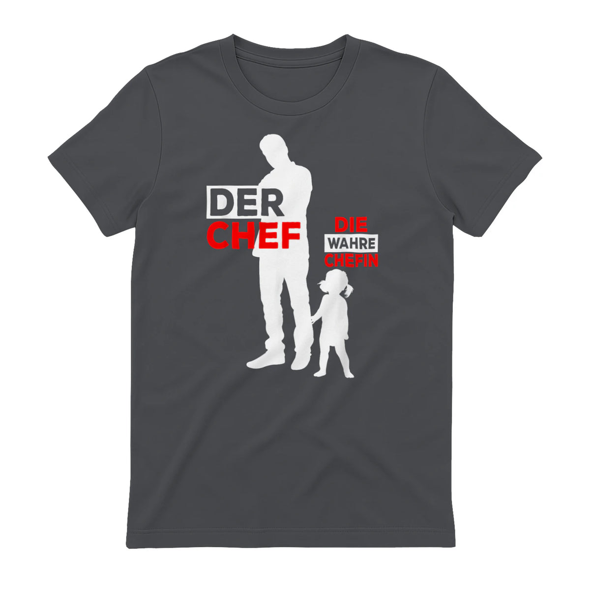 Vater Tochter Partnerlook Vatertag Papa Tochter in Charcoal - back view