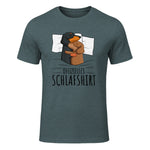 Offizielles Schlafshirt Dackel Hund Dachshund Teckel in Dark Heather - front view