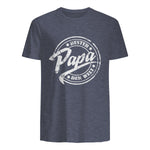 Geschenke für Papa und Opa zum Vatertag - Bester Papa der Welt, Vatertag, Vintage T-Shirt Schwarz S in Heather Navy - back view