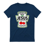 Catch Up with Jesus T-Shirt in Navy - back view