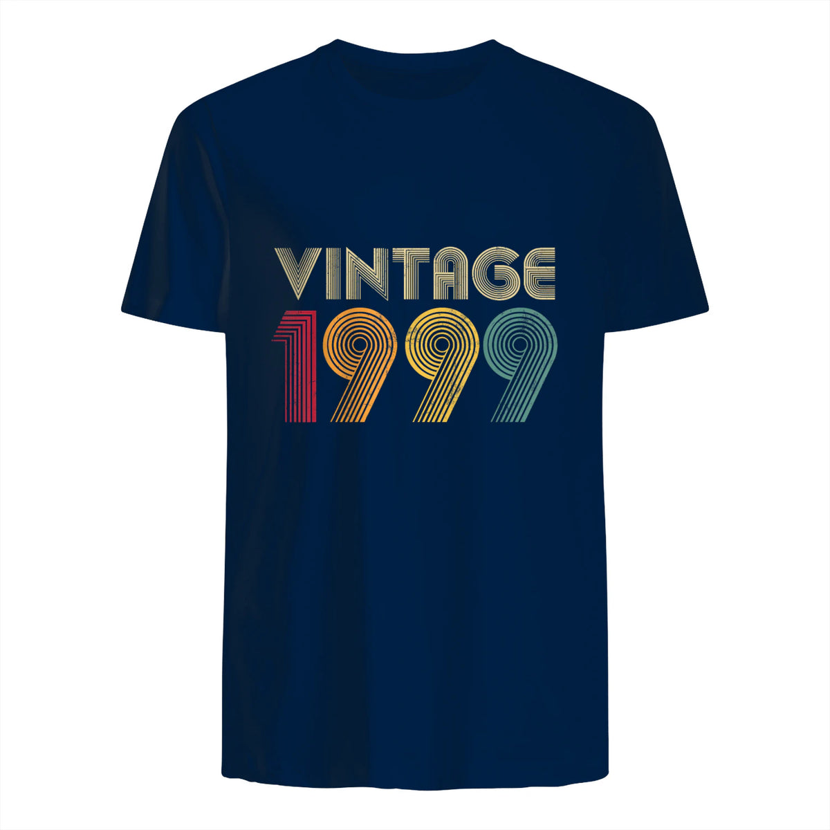 Vintage Twenty-Fourth Birthday Gift T-Shirt in Navy - back view