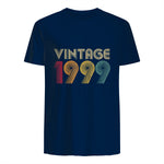 Vintage Twenty-Fourth Birthday Gift T-Shirt in Navy - back view