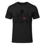 Shih Tzu Mama - Shih Tzu Mama Shirt Gift For Shih Tzu Lover T-Shirt in Black - front view