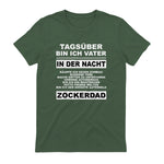 Zockerdad PC Spiele Gaming Zocken Konsole T-Shirt in Military Green - back view