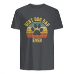Vintage Dog Dad Cool Father's Day Gift Retro in Charcoal - back view