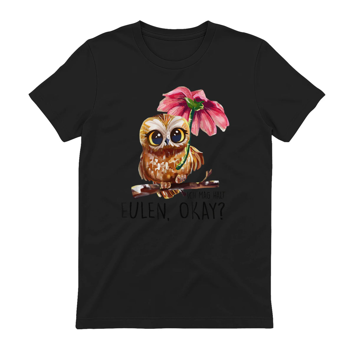 Ich Mag Halt Eulen, Okay Lustiger Eule Spruch Owl Eulen in Black - back view