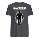 Call of Daddy Parenting Ops – Vatertag Great Dad Joke T-Shirt in Charcoal - back view