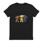 Dogs Makes Me Happy Humans Make My Head Hurt T-Shirt in Black - back view