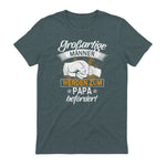 Vatertag Vaterschaft Geschenke Großartige Männer Werden Zum Papa Befördert Werdender Vater , Schwarz, S, V-Aussch in Dark Heather - back view