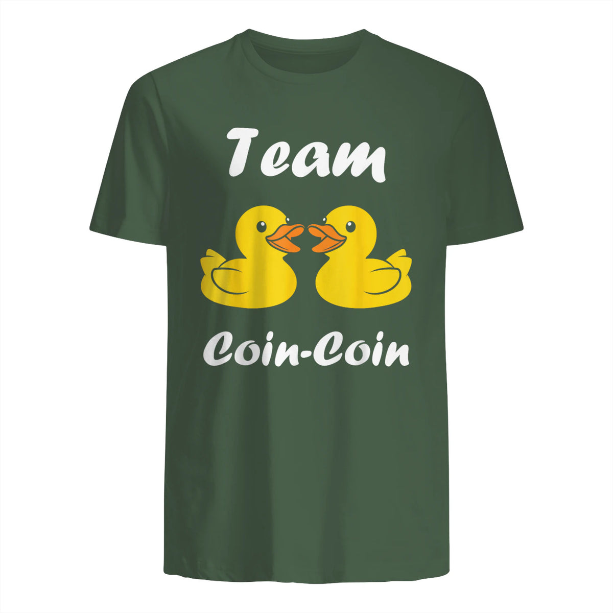 Citation Canard Enfant Humour Team Canards Coin-Coin in Military Green - back view