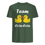 Citation Canard Enfant Humour Team Canards Coin-Coin in Military Green - back view