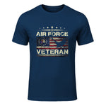 Veteran US Air Force TShirt - American Betsy Ross Flag T-Shirt in Navy - front view