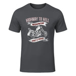 Highway to Hell Motorradfahrer Biker Motorrad Männer in Charcoal - front view
