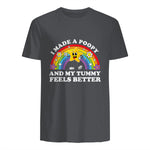 I Made A Poopy Funny Inappropriate Vacation Swap Adult T-Shirt in Charcoal - back view