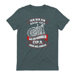 Biker-Opa wie normaler Opa Aber viel Cooler - Motorrad Shirt in Dark Heather - back view