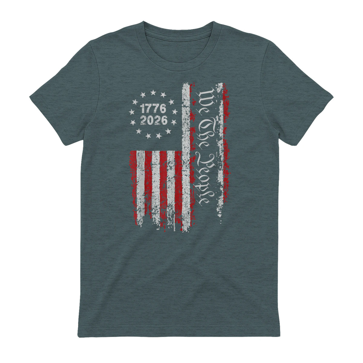 Independence Day Freedom T-Shirt in Dark Heather - back view