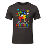 It's OK to Be Different Dabbing Puzzle Autism Awareness Kids in Dark Chocolate - front view
