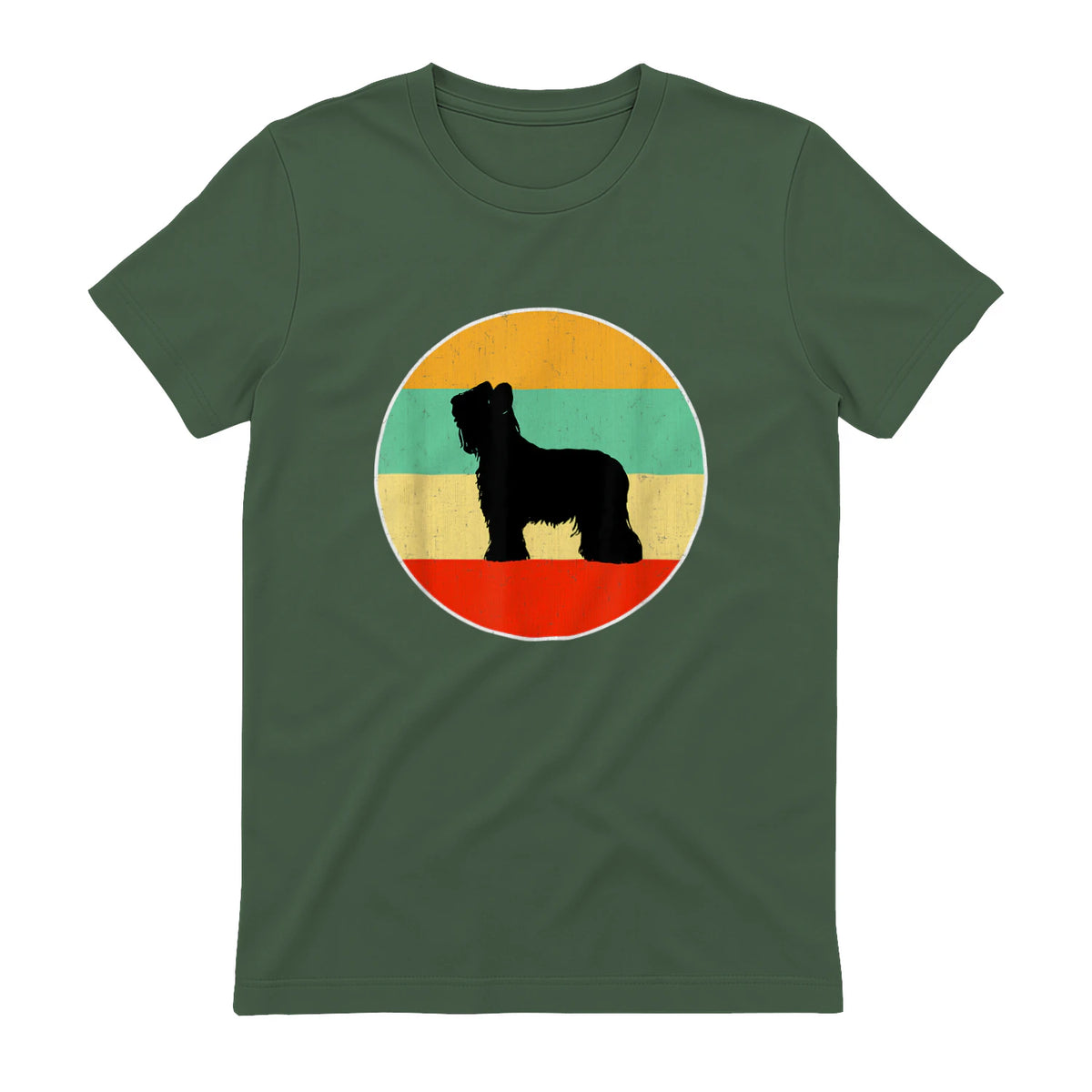 Chemise Briard, Maman chien Papa chien Love-r Gift in Military Green - back view