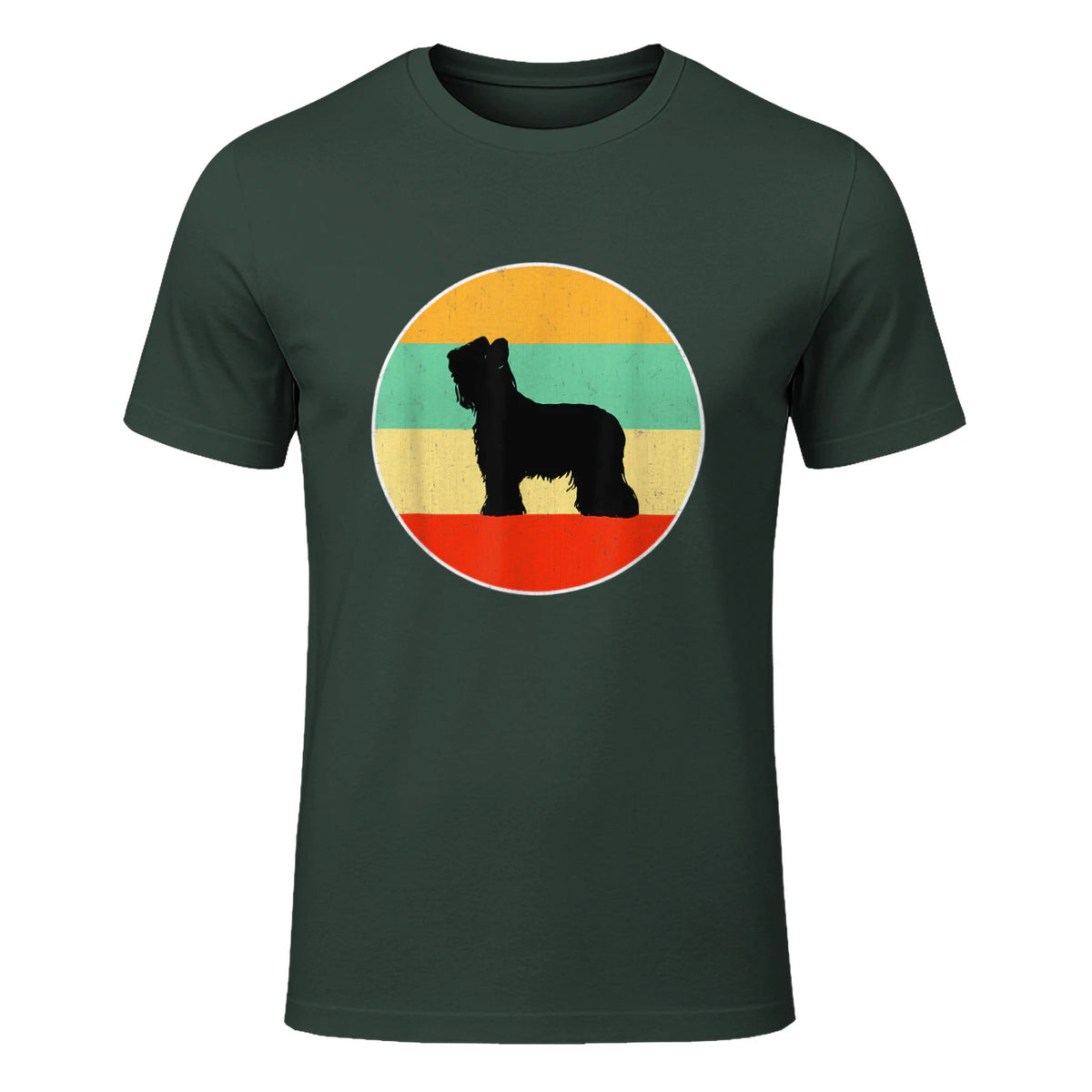 Chemise Briard, Maman chien Papa chien Love-r Gift in Forest Green - front view