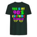 This Is My Nineties Costume Party T-Shirt in Forest Green - back view