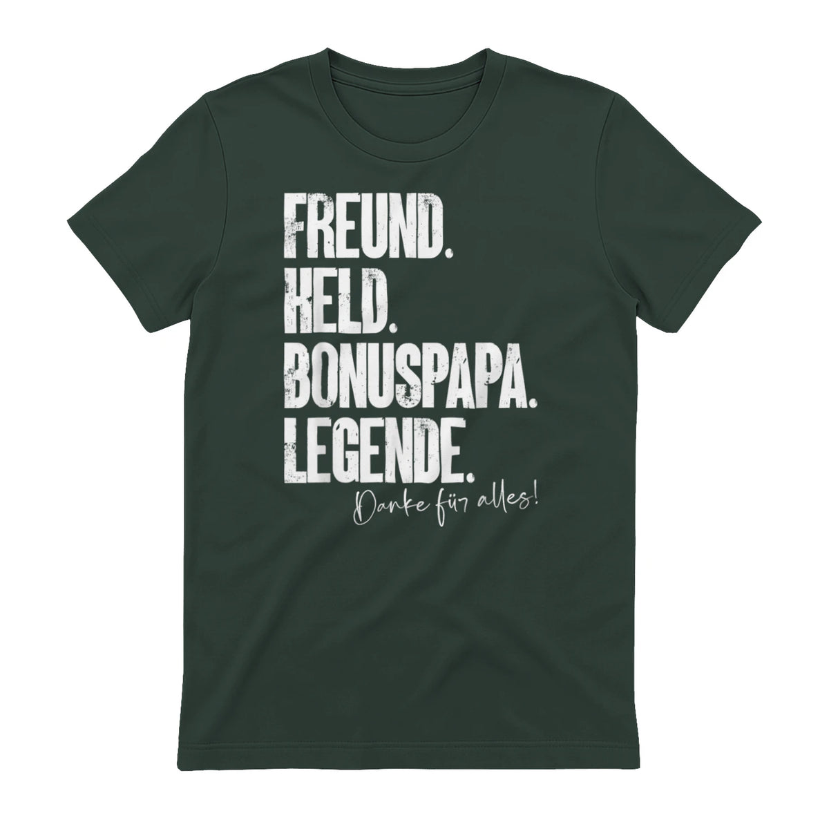 Bonuspapa Bester Stiefpapa Stiefvater Bonus Papa T-Shirt in Forest Green - back view