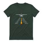 Avion RC Pilot Aéroport Piste Phonetic Alphabet Petit Avion in Forest Green - back view