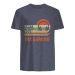 Funny Gamer Gift Headset Can't Hear You I'm Gaming in Heather Navy - back view
