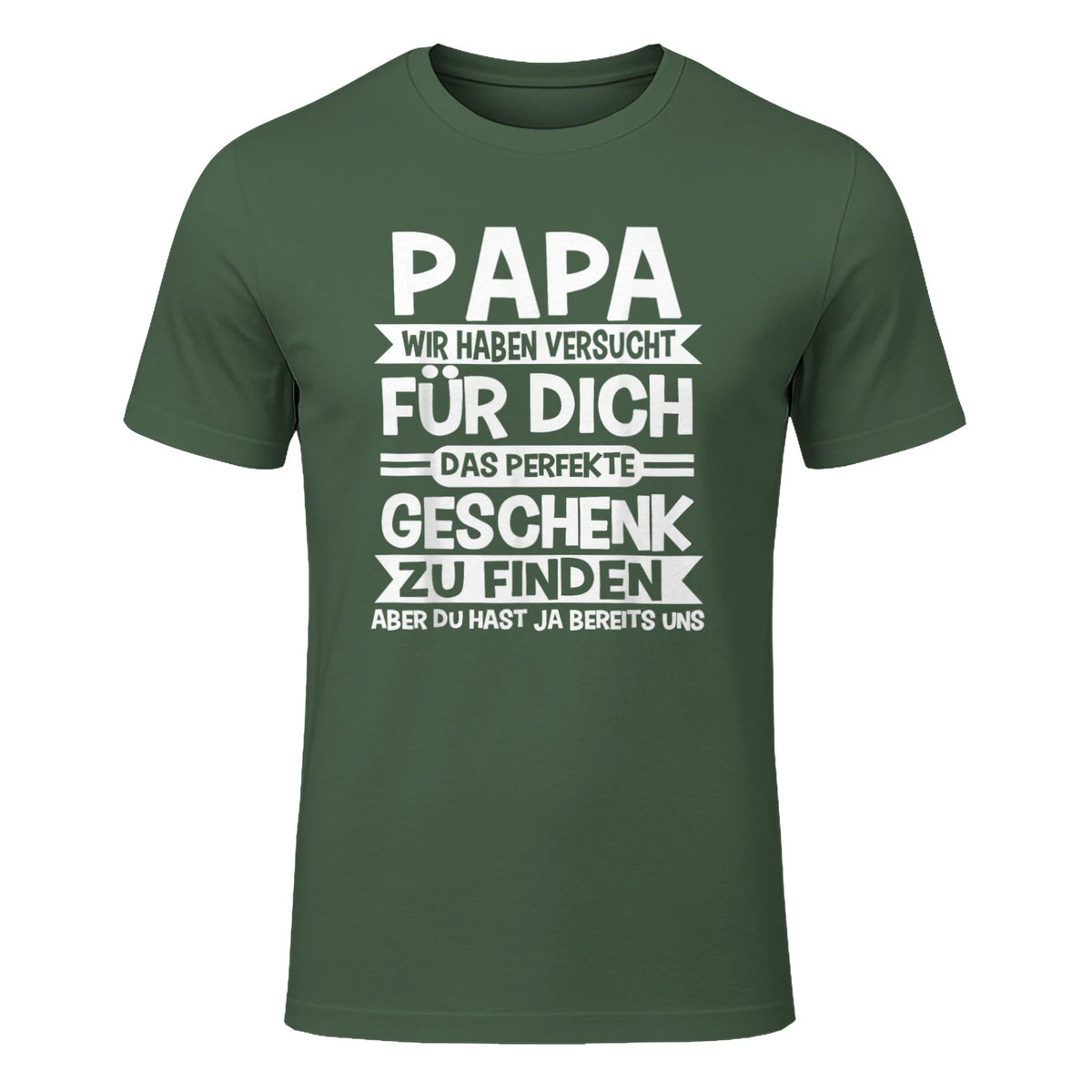 Papa und Vater Motiv, Lustiger Spruch, Herren Vatertag Halbarm in Military Green - front view