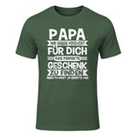 Papa und Vater Motiv, Lustiger Spruch, Herren Vatertag Halbarm in Military Green - front view