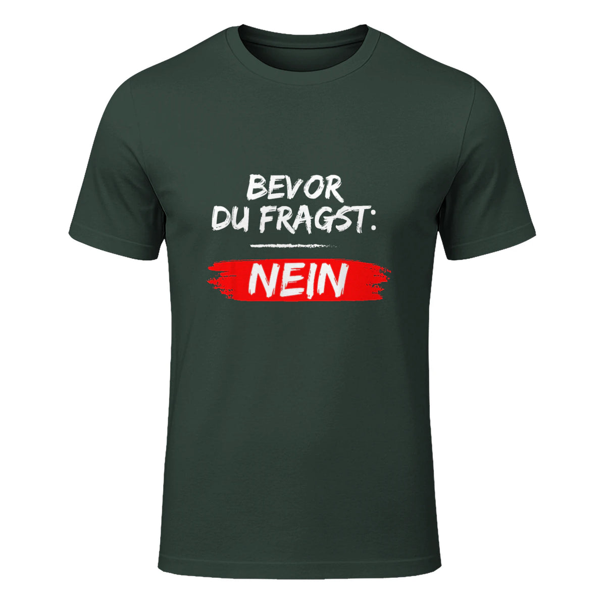 GIGATEMP Herren Männer Sprüche Lustig Witzig Schwarz Halbarm Klein EU XS Regulär Casual Funny Slogan Vat in Forest Green - front view
