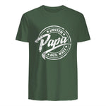 Geschenke für Papa und Opa zum Vatertag - Bester Papa der Welt, Vatertag, Vintage T-Shirt Schwarz S in Military Green - back view