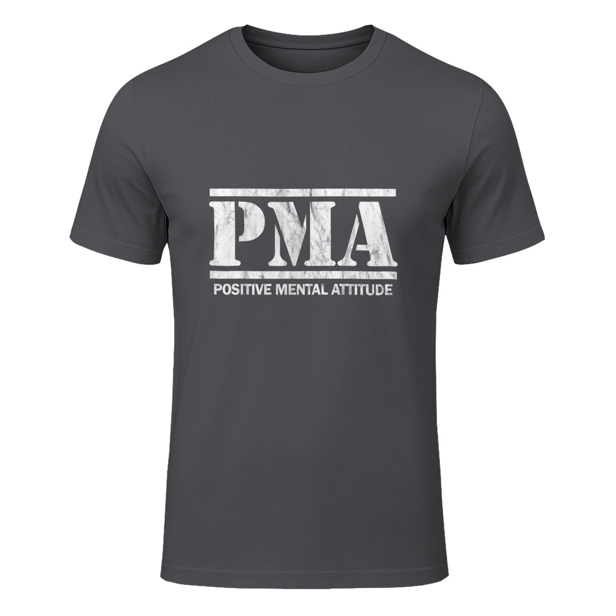 Attitude mentale positive. PMA in Charcoal - front view