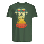Cadeaux cool pour propriétaire de dogue allemand rétro vintage in Military Green - back view