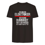 Elektriker Fun Geschenkidee - Herren Schwarz S - Kurzarm - Casual Funny Slogan Electrician in Dark Chocolate - back view