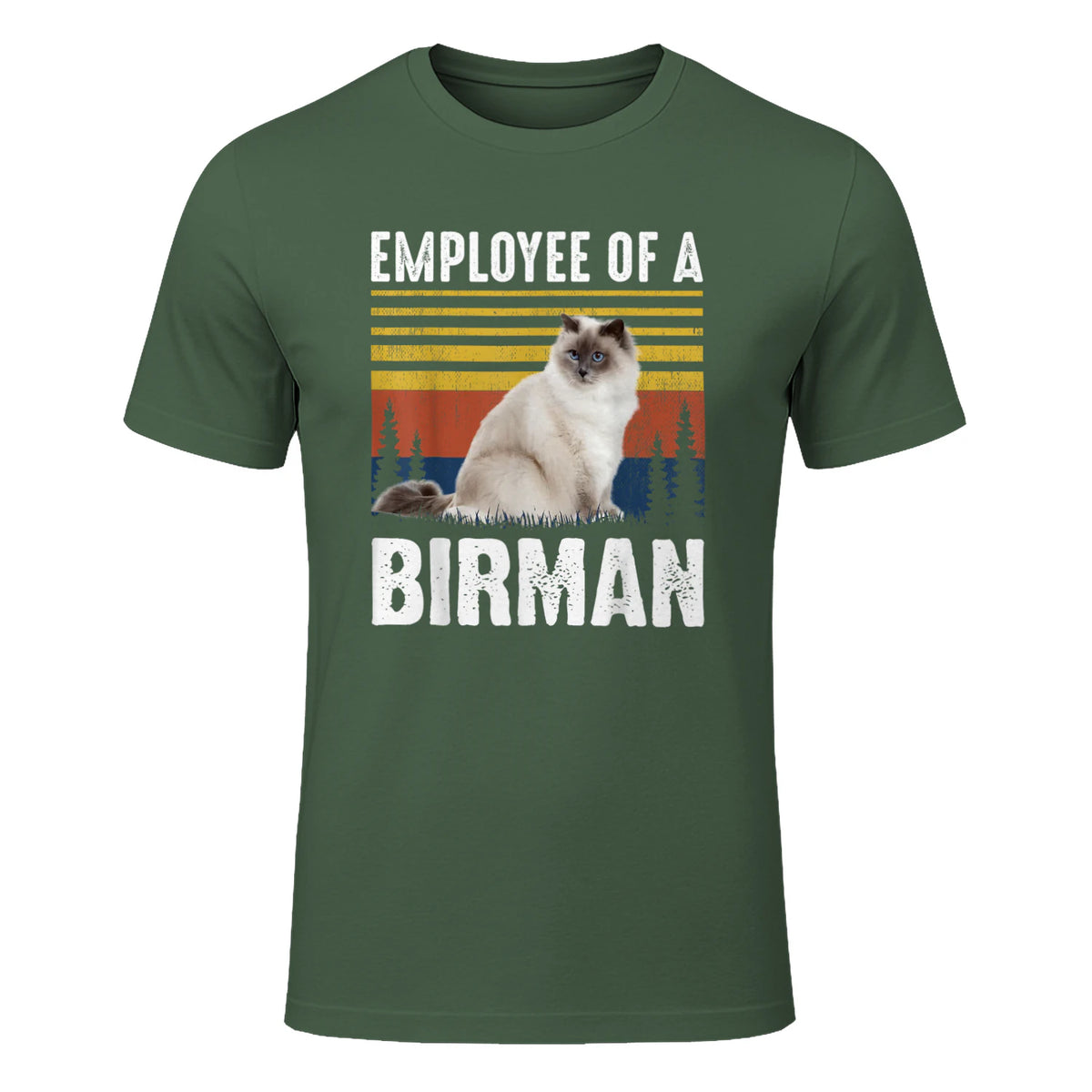 Chat – Employée de Birmanie – Sainte Birmanie in Military Green - front view