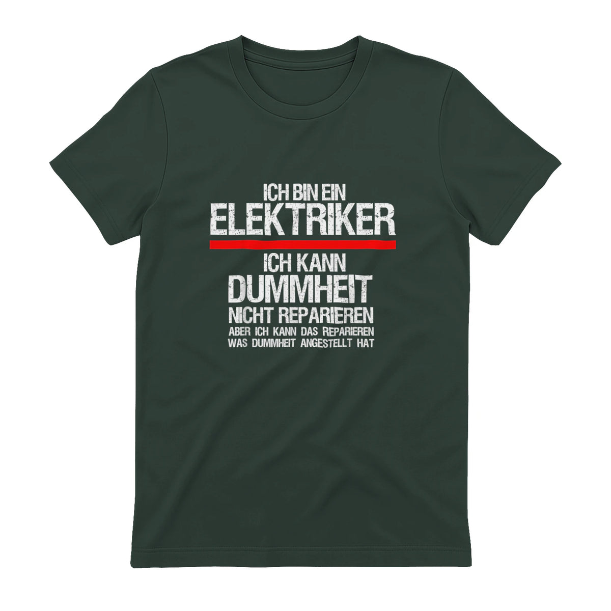 Elektriker Fun Geschenkidee - Herren Schwarz S - Kurzarm - Casual Funny Slogan Electrician in Forest Green - back view