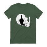 Chat Majeur drôle avec Doigt d'honneur in Military Green - back view